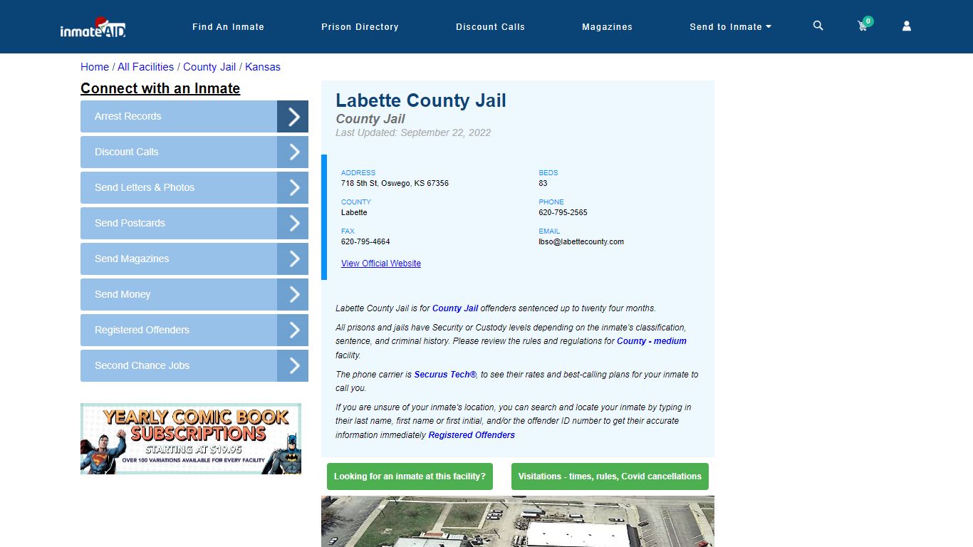 Labette County Jail - Inmate Locator - Oswego, KS